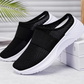 Sapatos femininos antiderrapantes e respiráveis, sem atacadores