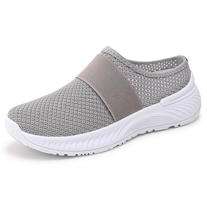 Sapatos femininos antiderrapantes e respiráveis, sem atacadores