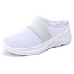 Sapatos femininos antiderrapantes e respiráveis, sem atacadores