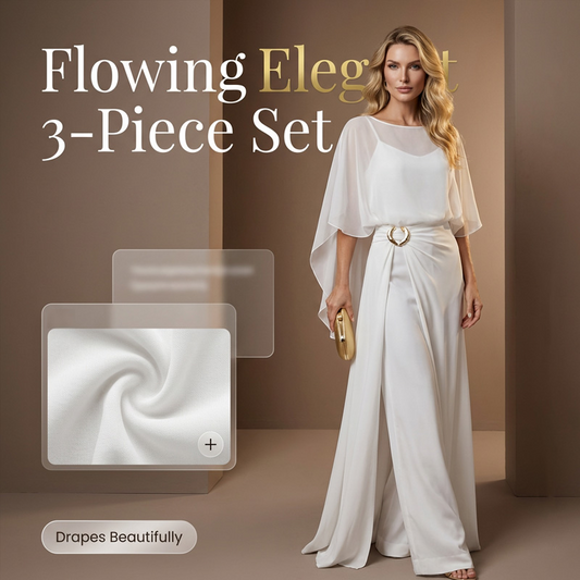 Conjunto elegante de 3 peças para mulher