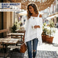 Blusa feminina casual de corte largo e assimétric