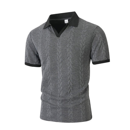 Camisa de malha de manga curta para home