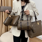 👜 Conjunto elegante de 6 bolsas para mãe e filho – Estampadas, versáteis: bolsa de ombro, bolsa a tiracolo e bolsa de mão para o dia a dia