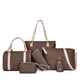 👜 Conjunto elegante de 6 bolsas para mãe e filho – Estampadas, versáteis: bolsa de ombro, bolsa a tiracolo e bolsa de mão para o dia a dia