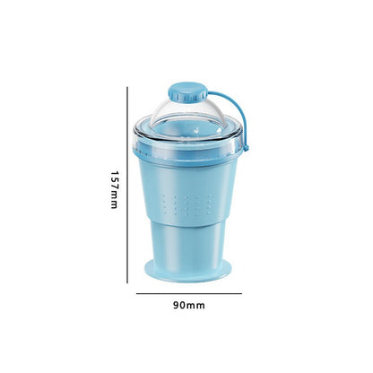 Copo dobrável de silicone para bolas de gelo com palhinha