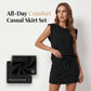 🌺🔥 50 % DE DESCONTO ⏰ Conjunto moderno para mulher – top sem mangas e saia com cordão ✨ leve, elegante e perfeito para o verão