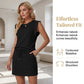 🌺🔥 50 % DE DESCONTO ⏰ Conjunto moderno para mulher – top sem mangas e saia com cordão ✨ leve, elegante e perfeito para o verão