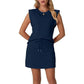 🌺🔥 50 % DE DESCONTO ⏰ Conjunto moderno para mulher – top sem mangas e saia com cordão ✨ leve, elegante e perfeito para o verão