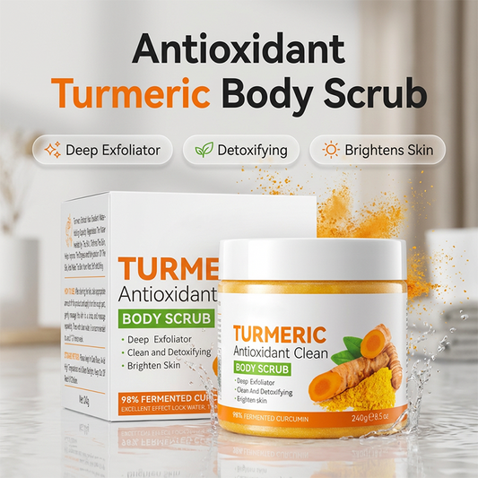 Esfoliante corporal de limpeza profunda com curcuma e citrino