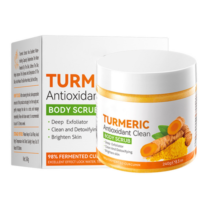 Esfoliante corporal de limpeza profunda com curcuma e citrino