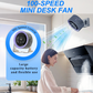 🏆 Ventilador de secretária 2026 – Recarregável por USB com ecrã LED 📊 | 100 velocidades, inclinação de 120° e oscilação total ↔️ | Ultra-silencioso para o quarto 😴, escritório 🖥️ e acampamento 🏕️ | Até 24 horas de autonomia da bateri