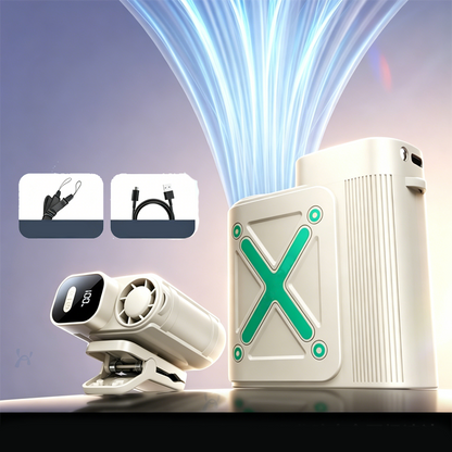Mini-ventilador multiusos para guarda-chuvas, secretárias e uso ao ar livr
