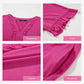 Vestido feminino com decote em V e babados em camadas