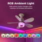 🥳PROMOÇÃO DE 2026🥳💞Mais de 50 mil unidades vendidas!⏳✨Ventilador de teto 3 em 1 com luz e altifalante Bluetoot
