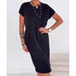 🌺 O produto mais vendido do verão -50 % 💐 Vestido casual de manga curta para mulhe