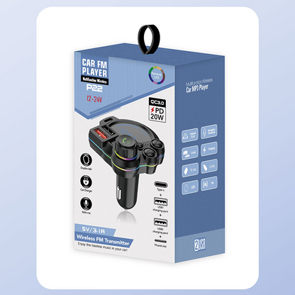 📻 50% DE DESCONTO AGORA! 🚗 Transmissor FM Bluetooth universal de duas portas para automóvel – Música sem fios, chamadas em modo mãos-livres e carregador USB duplo