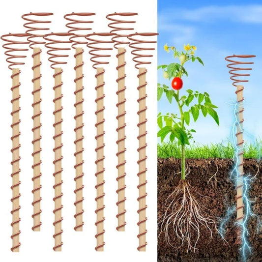 🔥 50% OFF – Antena de cobre para eletrocultura | Estimula o crescimento das plantas com um único fi