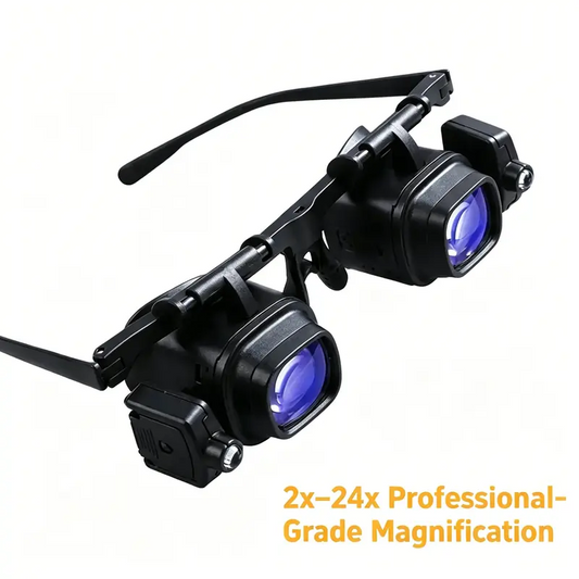 🔍 50% DE DESCONTO POR TEMPO LIMITADO! ✨ Óculos de Lupa LED de Precisão – Lentes Intercambiáveis, Ótica HD, Mãos Livres