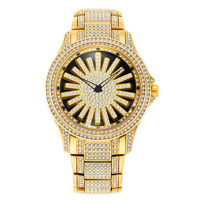 🔥50% DE DESCONTO por tempo limitado🔥Relógio masculino com mostrador giratório e detalhes em diamante