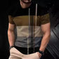 Camiseta masculina com gola redonda e estampado gráfico moderno