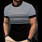 Camiseta masculina com gola redonda e estampado gráfico moderno