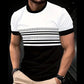 Camiseta masculina com gola redonda e estampado gráfico moderno