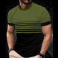 Camiseta masculina com gola redonda e estampado gráfico moderno