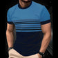 Camiseta masculina com gola redonda e estampado gráfico moderno