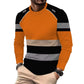 Camisa masculina de manga comprida com gola redonda e estampado