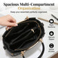 👜 50% DE DESCONTO AGORA! ✨ Mala de mão feminina com alças superiores – Costura em V, detalhes dourados e vários compartimentos – Elegante e espaçosa para o trabalho, compras ou uma saída à noite
