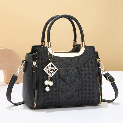 👜 50% DE DESCONTO AGORA! ✨ Mala de mão feminina com alças superiores – Costura em V, detalhes dourados e vários compartimentos – Elegante e espaçosa para o trabalho, compras ou uma saída à noite