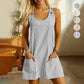 🌸 50% OFF – Vestido macaquinho casual de alças ajustáveis | Listrado, leve, ideal para praia, passeios e dia a di