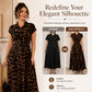 👗🐆Vestido elegante com bainha virada e padrão de leopardo para mulher