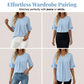 Blusa feminina de manga curta com folho