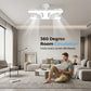 🌬️✨Ventilador de teto com cabeça dupla e luz LED – design moderno com comando à distância para a sala de estar e o quart