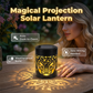 Candeeiro decorativo com projeção de sombras, alimentado a energia solar, para exterio
