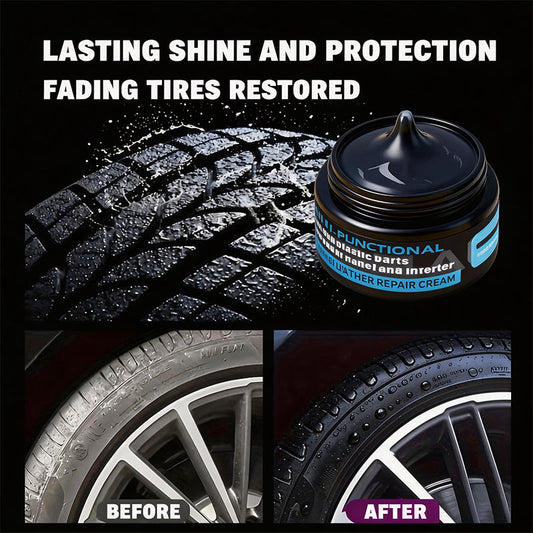 🚗💫PROMOÇÃO! Creme renovador multiusos para plásticos e pneus de automóve