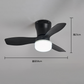 Ventilador de teto com luz LED e comando à distânci