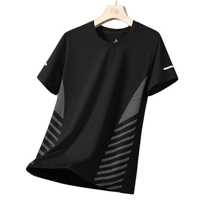 T-shirts desportivas respiráveis e de secagem rápida para homem