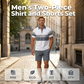 Conjunto de duas peças para homem: camisa e calções