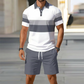 Conjunto de duas peças para homem: camisa e calções