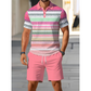 Conjunto de duas peças para homem: camisa e calções