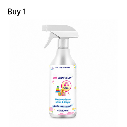 Spray de limpeza para brinquedos com esponj