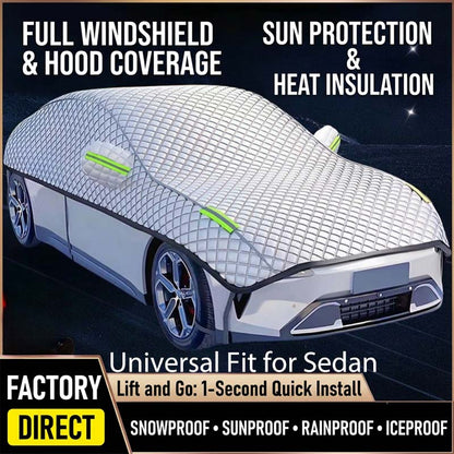 Capa grossa para metade do carro – Proteção contra o sol e a neve