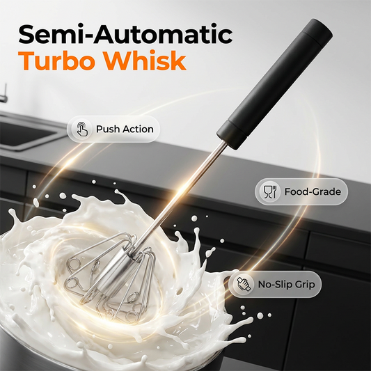 🥚🥄🌀Batedor de ovos manual semiautomático em aço inoxidável