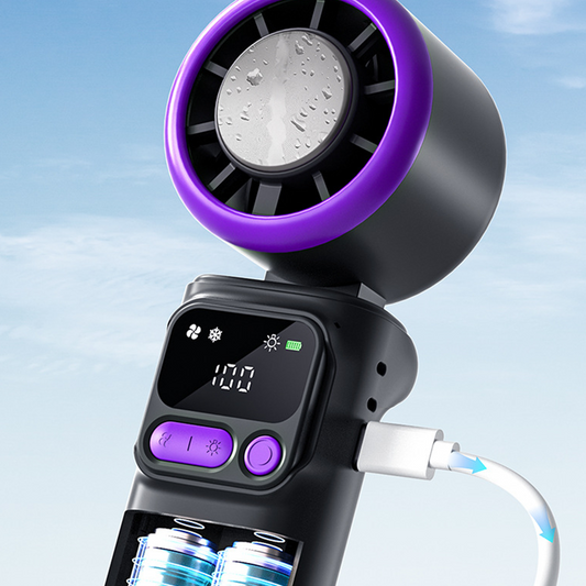 Ventilador portátil com placa de compressão de gelo