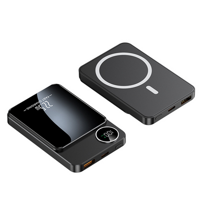🔋✨Carregador magnético profissional para viajantes e profissionais 🧲 | 22,5 W com fio e 15 W sem fios | 10 000 mAh | Entrega rápida💥