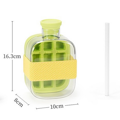 🍶🧊 50% DE DESCONTO! É como se tivesses um barman na tua garrafa! Esta garrafa com máquina de gelo 2 em 1 arrefece a tua água e faz cubos de gelo com um único toque – sem complicações com formas de gelo, sem gelo derretido, apenas perfeição gelada!
