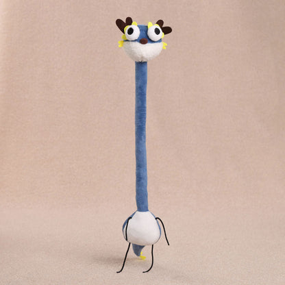 Pingente em forma de saco com animal de pelúcia de pescoço comprido