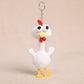 Pingente em forma de saco com animal de pelúcia de pescoço comprido